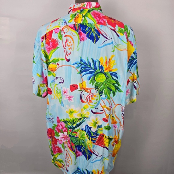 VINTAGE JAMS WORLD- Mens. XL “Island Life” Hawaiian Floral Shirt - Picture 3 of 8
